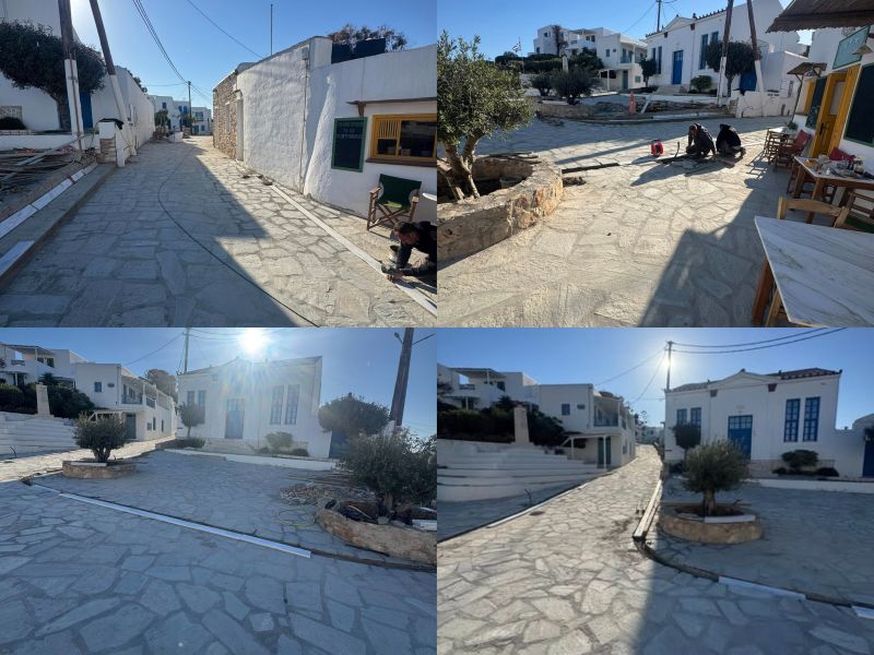 Φολέγανδρος: Ολοκληρώνεται η ανάπλαση της πλατείας Πούντας