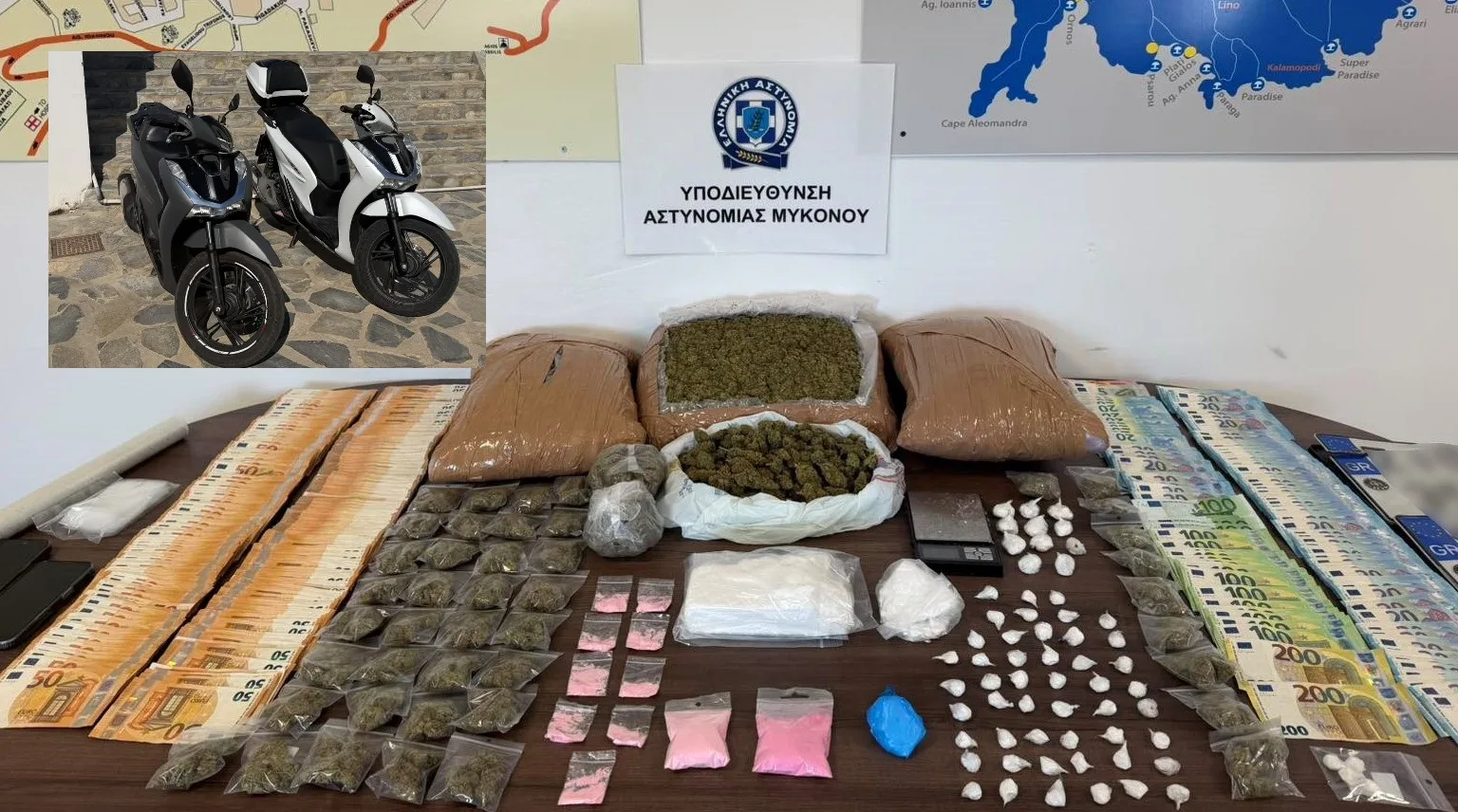 Μύκονος: Σύλληψη δύο 23χρονων για «delivery» ναρκωτικών